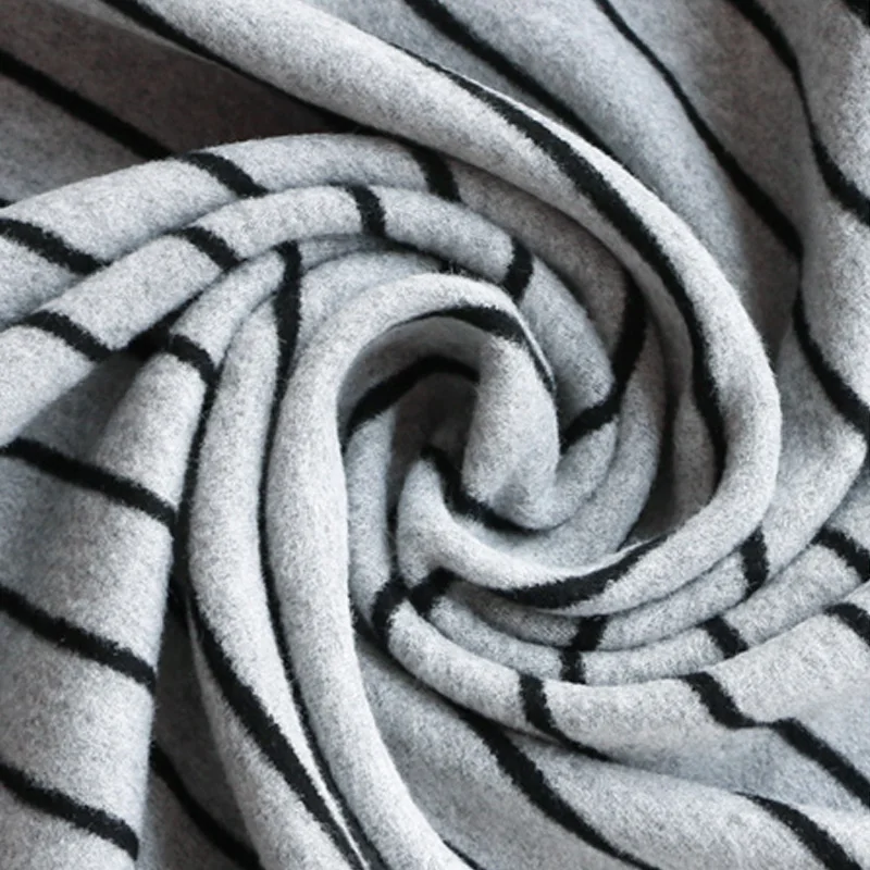 Австралийская бархатная окрашенная полосатая Шерстяная трикотажная ткань «сделай сам» для детской одежды ручной работы