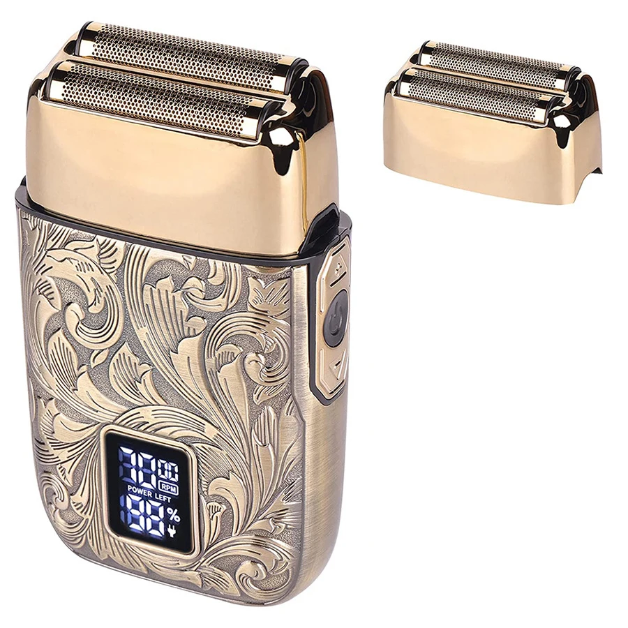 50off Reciprocating Dual Blade Digital Display Portable Electric Mini Shaver Hidden Camera