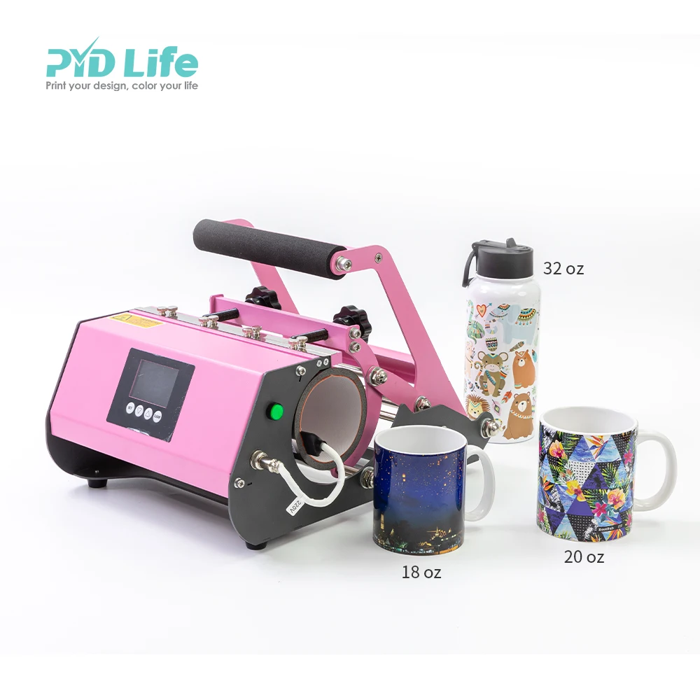 PYD Life Wholesale All IN 1 Pink 20 oz 30 oz 40 oz Sublimation Tumbler Heat  Press Machine