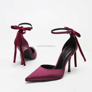 1211C-5 Custom Women's Elegant Solid Pumps Thin Heels 9.5cm Heel Height Closed Toe New Fashionable Design for Winter Autumn