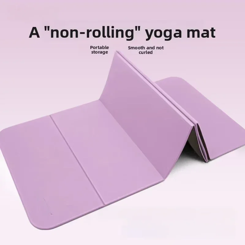 Foldable Portable Yoga Fitness Mat Non-Slip Shock-Absorbing Balance-Friendly Quiet Thickened Eco-Friendly 10mm 190cm Home Floor