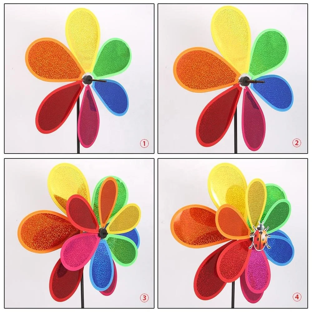 Декоративная мигающая ветряная мельница с