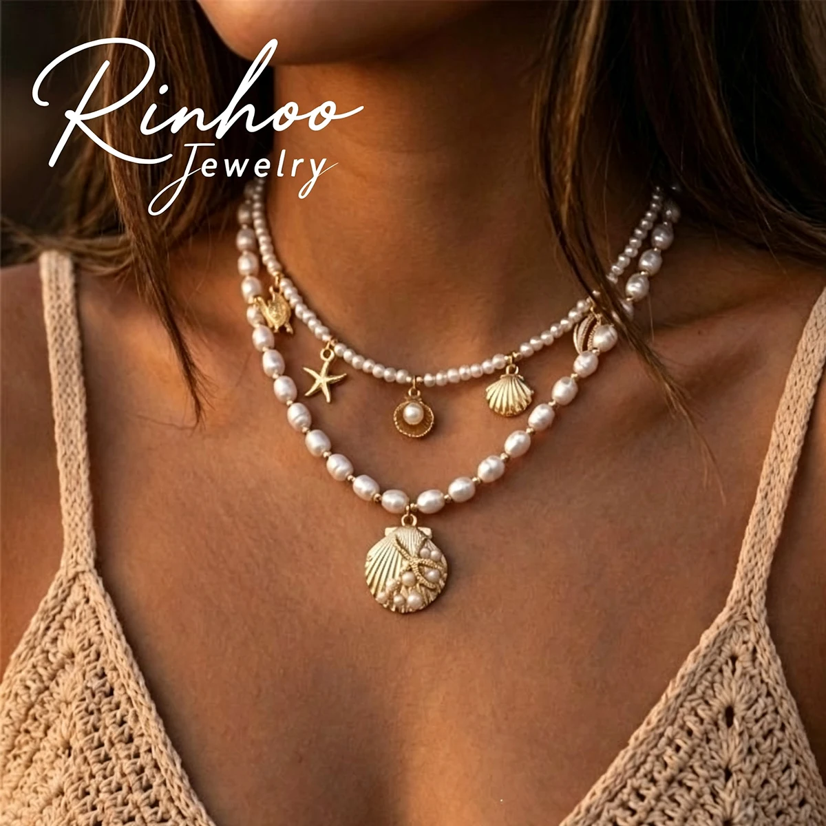 Rinhoo Bohemian Double Layer Seashell Necklaces Women Handmade White Beads Shell Short Collar Choker Beach Party Neck Jewelry - Buy  Product on Alibaba.com