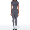 Blue gray+Top+Leggings