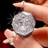 adjustable size Black gold white diamond ring