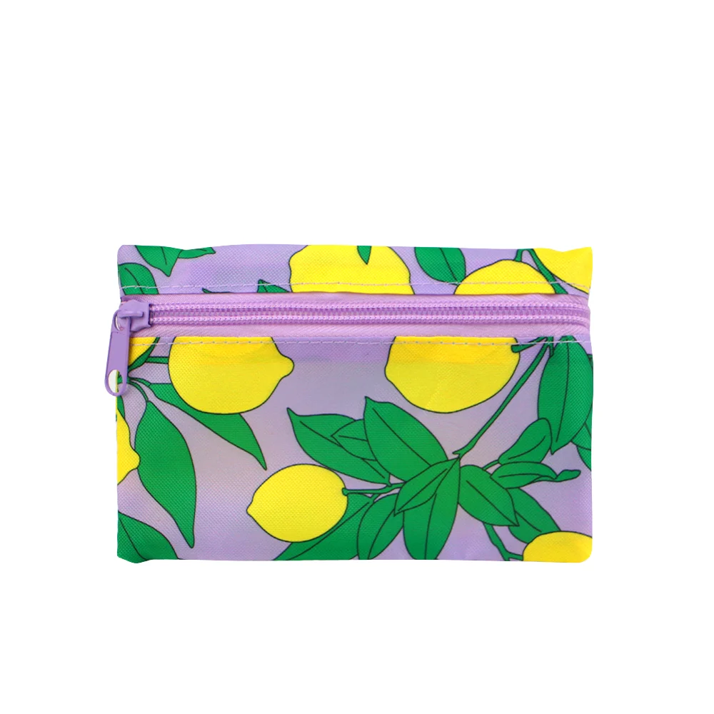 Vintage Short Wallet for Women Cute Floral Change Bag with Polyester Lining Cartoon Rose Coin Purse Retro Style