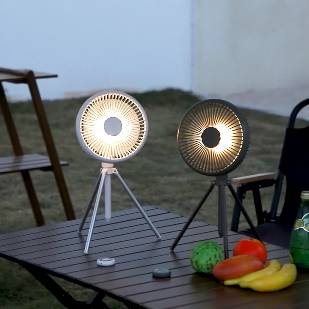 2023 Mini Ceiling Flexible Outdoor Camping Light Fans Desktop Portable