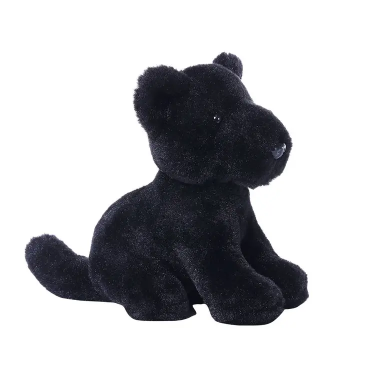 Custom Plush Design Black Dog Plush Animal Toy Wholesale Custom Claw Machine Doll Animal Plush Toy