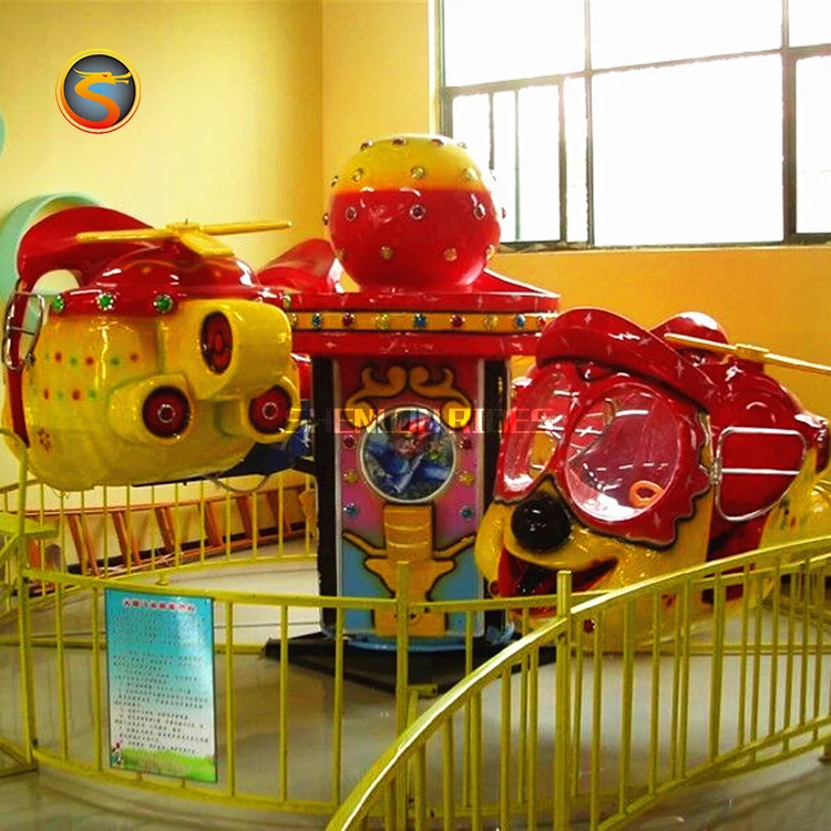 Factory Direct Amusement Park Plane Ride Self Control Plane Used Kiddie Rides Rotary Kids Big Eye Plane Ride
