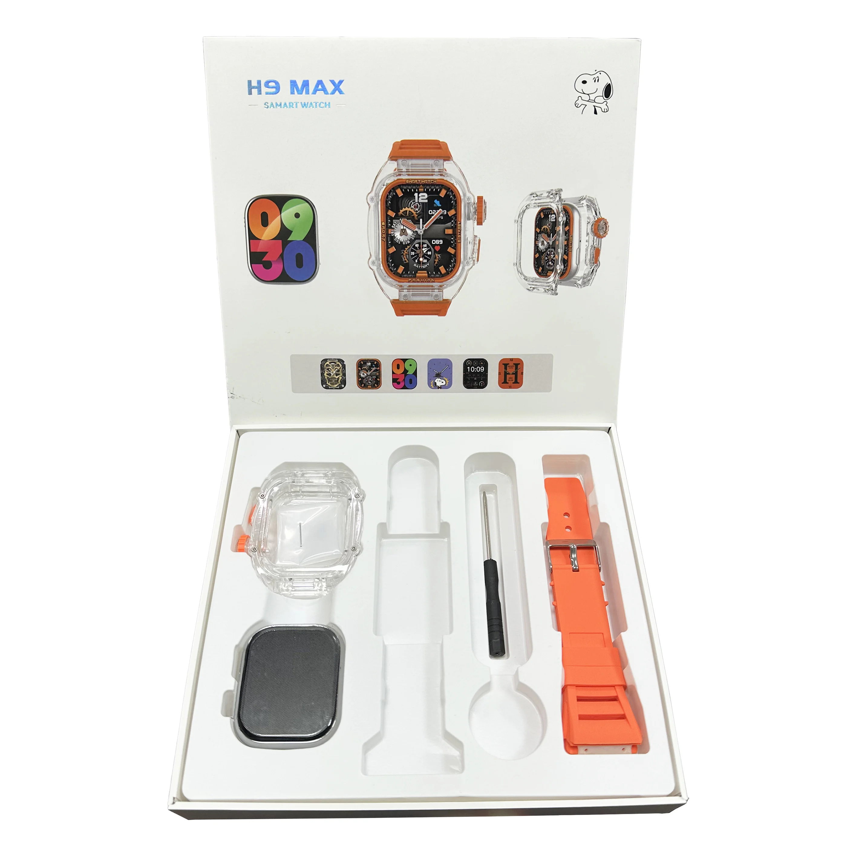 2024 Latest H9 Smart Watch Watch S8 Ultra Modified Richard Transparent Case Private Model Crystal Case Watch9 H9 Smart Watch