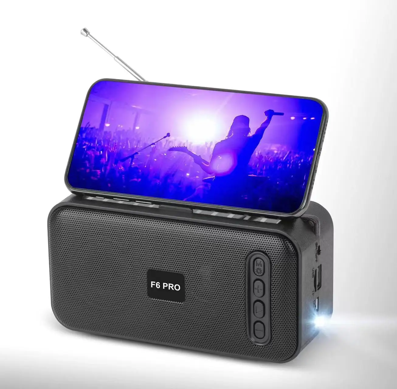 Enceinte Bluetooth Portable Sordan 2x6W – Radio FM, Slot SD, AUX, Noir