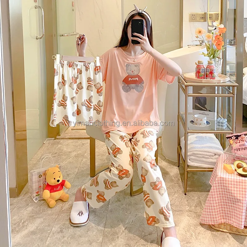 Tiktok Home Clothes Pajamas Set Short Sleeve Cartoon Wholesale Hot ...