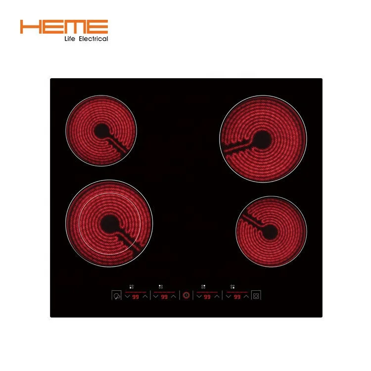 60cm Built-in 4 Burner Ceramic Glass Electric Cooktop With CE