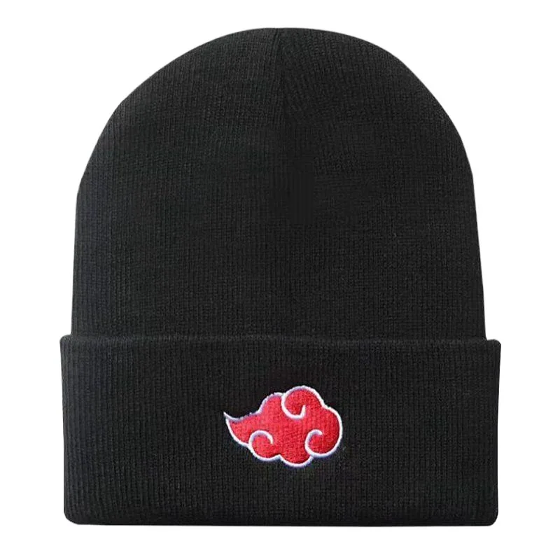 Anime de inverno unissex Naruto Akatsuki Chapéu de Malha Bordado