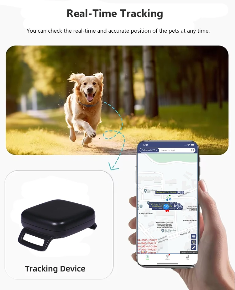 Xexun Animal Micro Chip Collar Pets GPS Device GPS Tracker LTE for