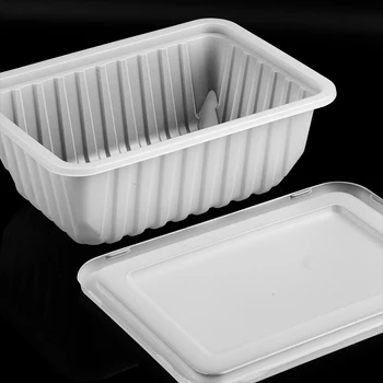 Semi-transparent disposable microwavable  modified atmoshphere packaging tray with lid for food