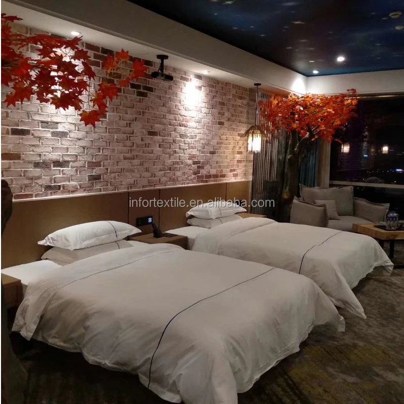 Оптовая продажа 200TC 100% хлопковый постельный пододеяльники Лист Бамбука Набор камень стиральная постельное белье постельные