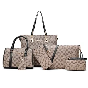Manufacturers China Low Price Stylish Fashion Bags Ladies 6 in 1 Sets Purses And Handbags Female 2026 for Women Wholesale Bulk