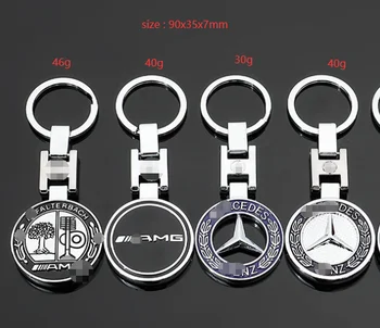 Creative Luxury Custom Brand Zinc Alloy Car Keychain B Audi Benz Car Logo Metal Key Ring For Advertising