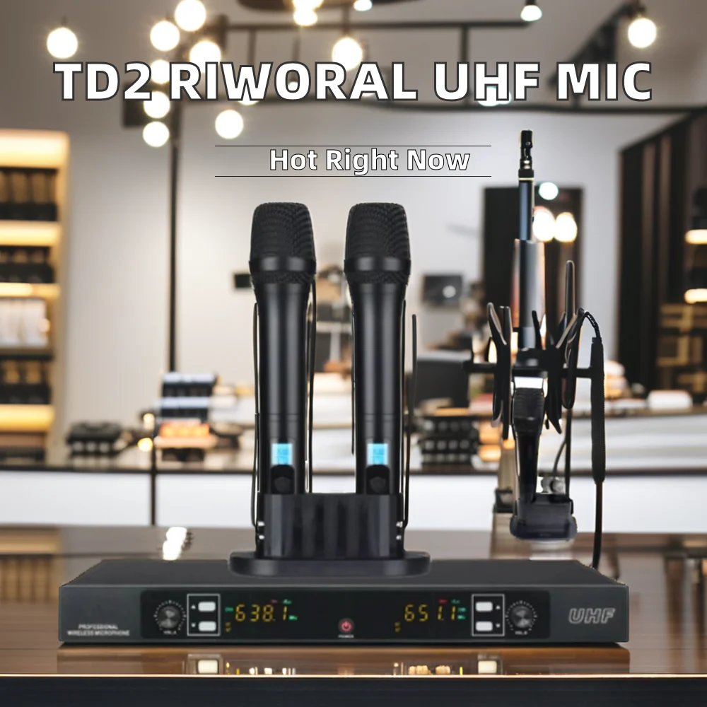 Professional Wireless Microphone Performance Singing Dynamic Microphone With Wireless Magnetic Charging Dock