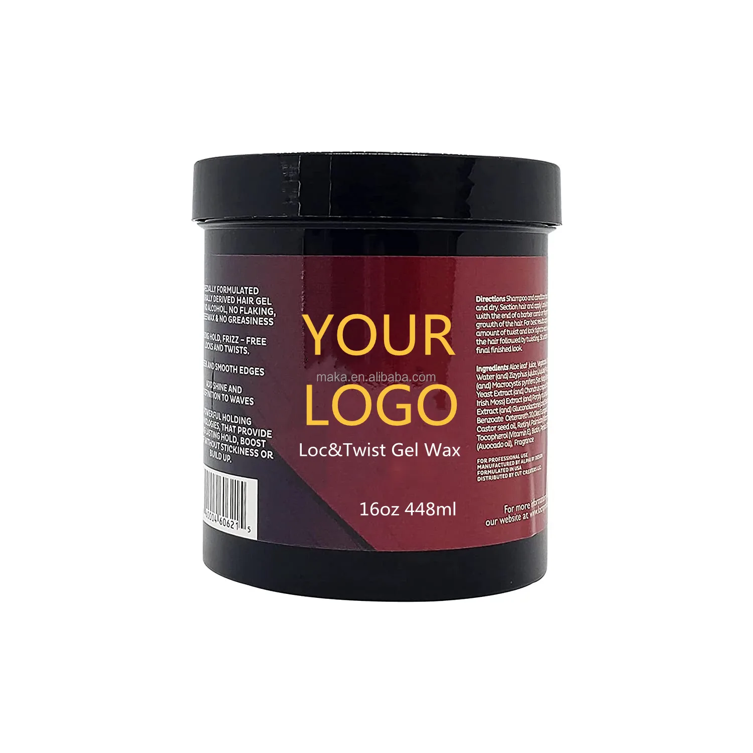 Private Label Loc Gel Wax Wholesale Unisex Loc Gel And Braid Gel