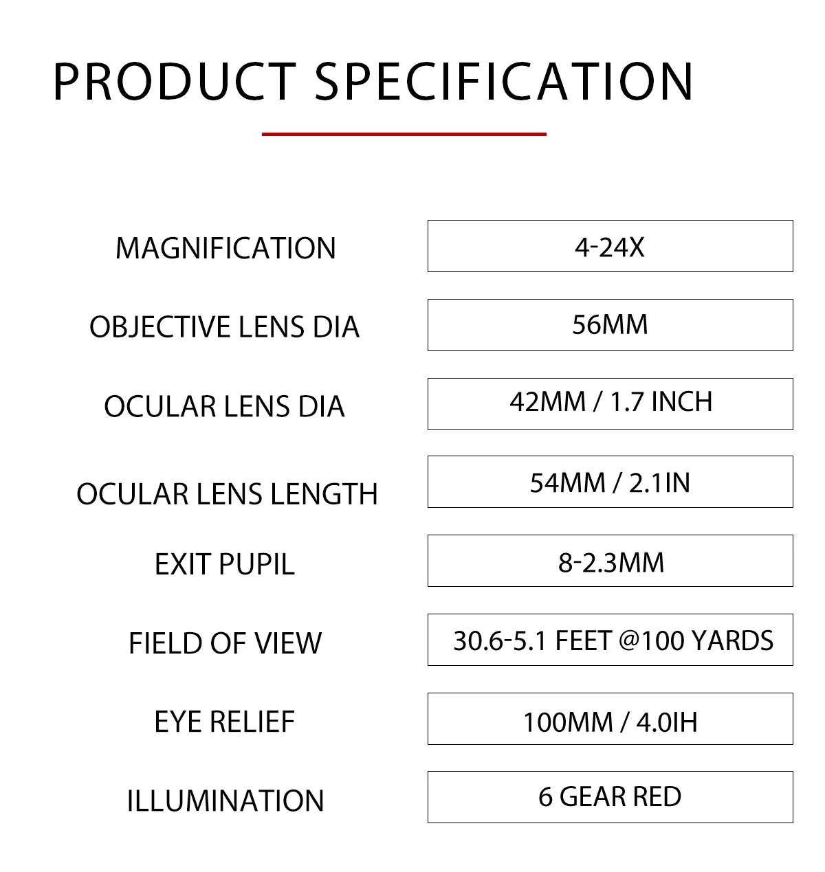 Vector Optics Continental X6 424x56 Vct Ffp Scope 34mm Monotube Center