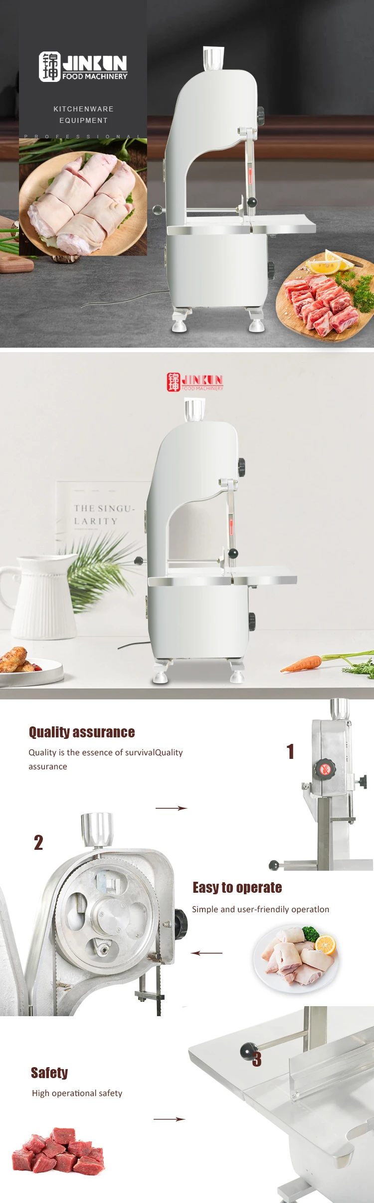 product passive components new hand jkb 1650 best quality stainless steel bone saw machine for frozen meat-2