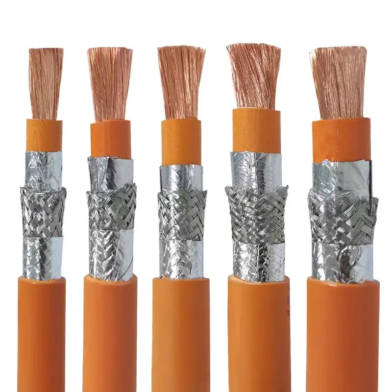 Charging Cable for New Energy Vehicles Cross-linked PE Sheath Oxygen-free Pure Copper Conductor Tinned Copper Shield EVRP