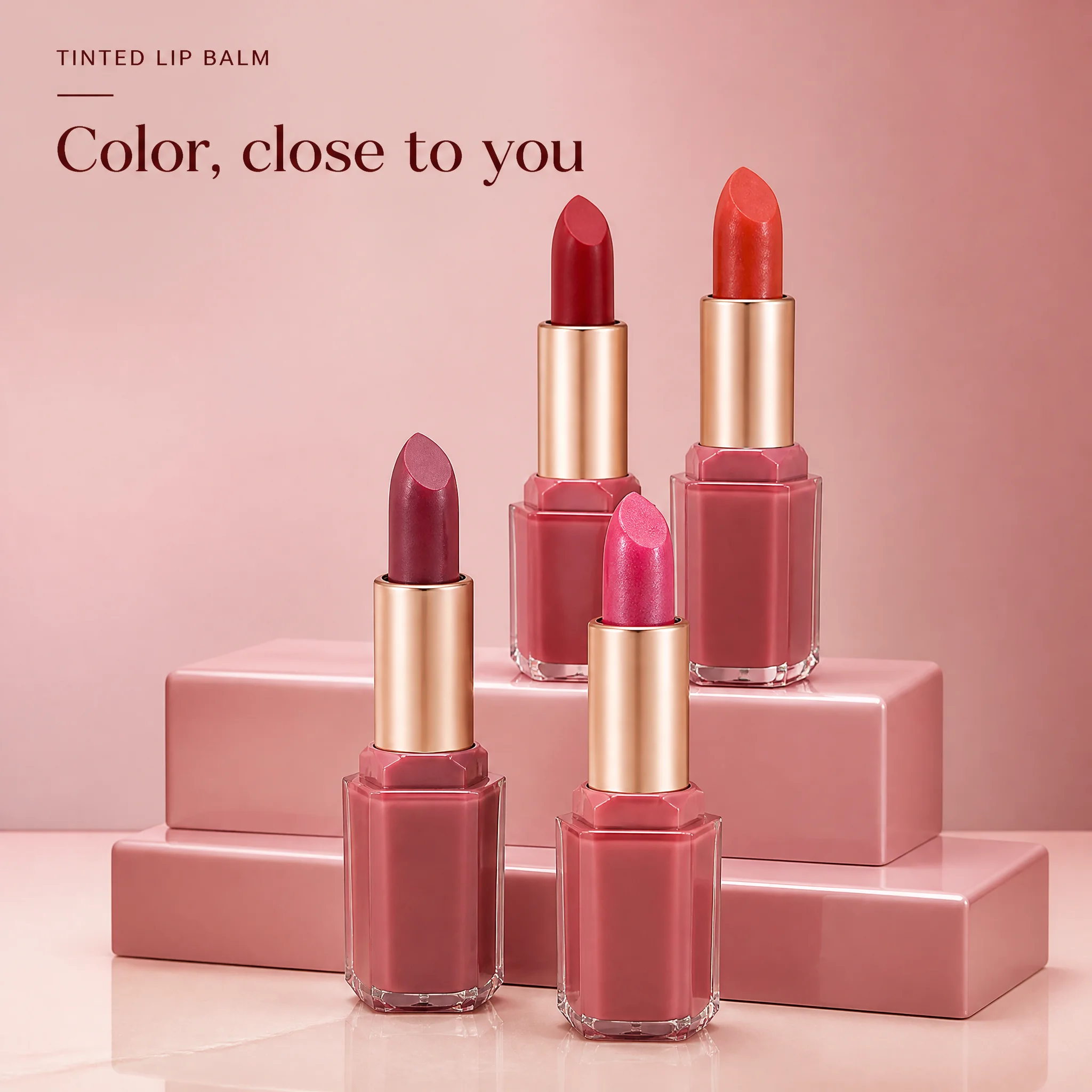product 4 color lip balm stick set with sheer tint and moisturizing lip care for private label brands-0