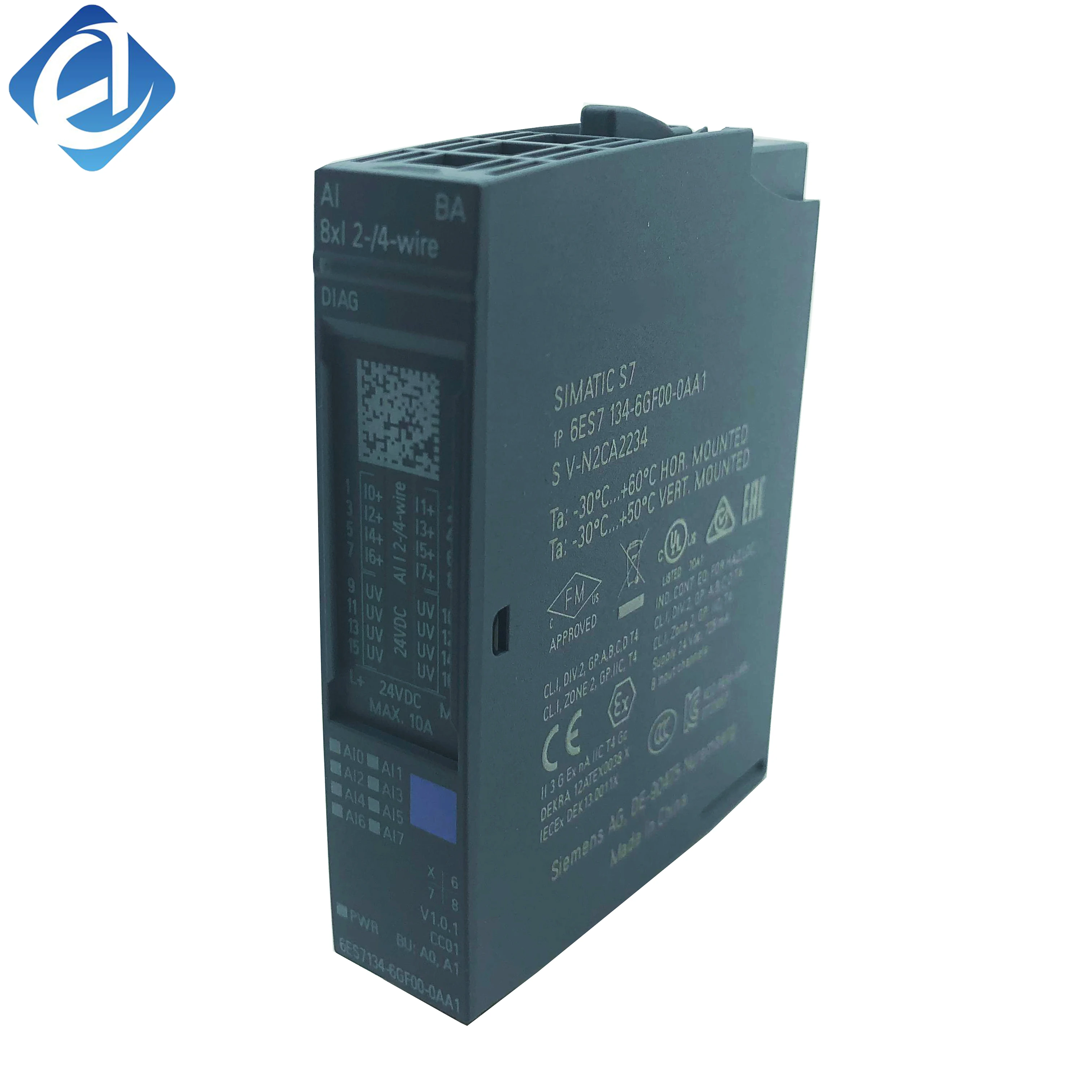 New Original 6ES7 134-6GF00-0AA1 6ES7134-6GF00-0AA1 ET200SP analog input module. High-precision analog signal acquisition, stable Profinet communication, compact wiring design, applied to industrial temperature, pressure monitoring