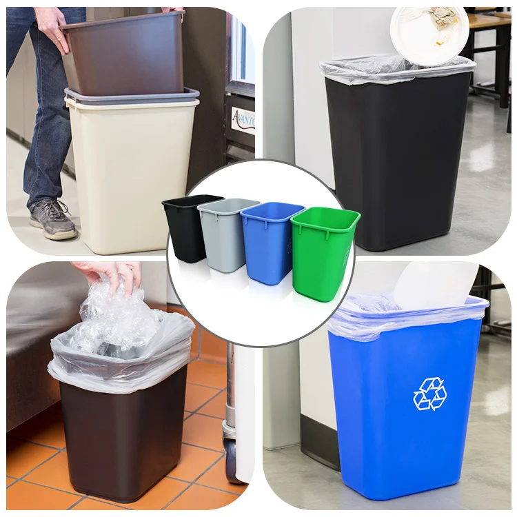 Customized Pp Plastic 26L Trash Can Dust Bin Garbage Waste Bin