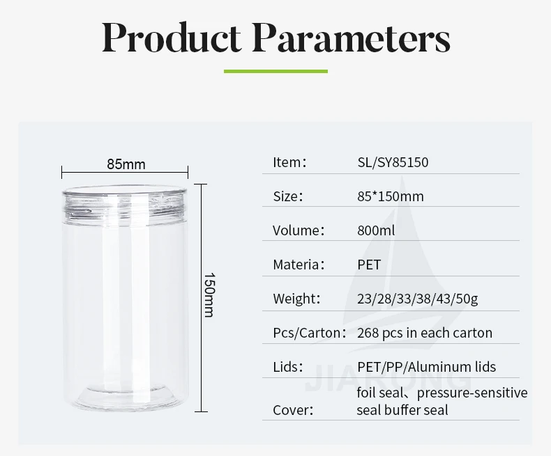 Wholesale Empty Clear Pet Food Grade 100g 150g 200g 250g 200ml 250ml