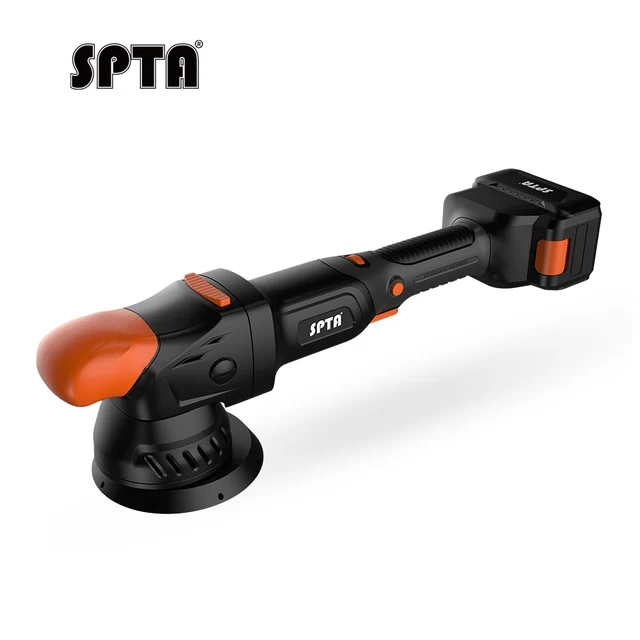 SPTA CP601 Black&Orange Brushless Dual Action Polisher Portable-type Cordless Polisher Constant Speed Output For Car Polishing