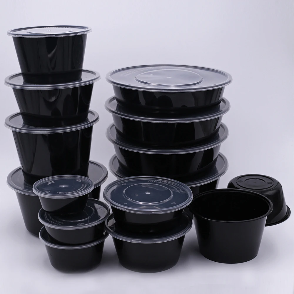 Transparent And Black Oem Lunch Takeaway Food Plastic Disposable ...