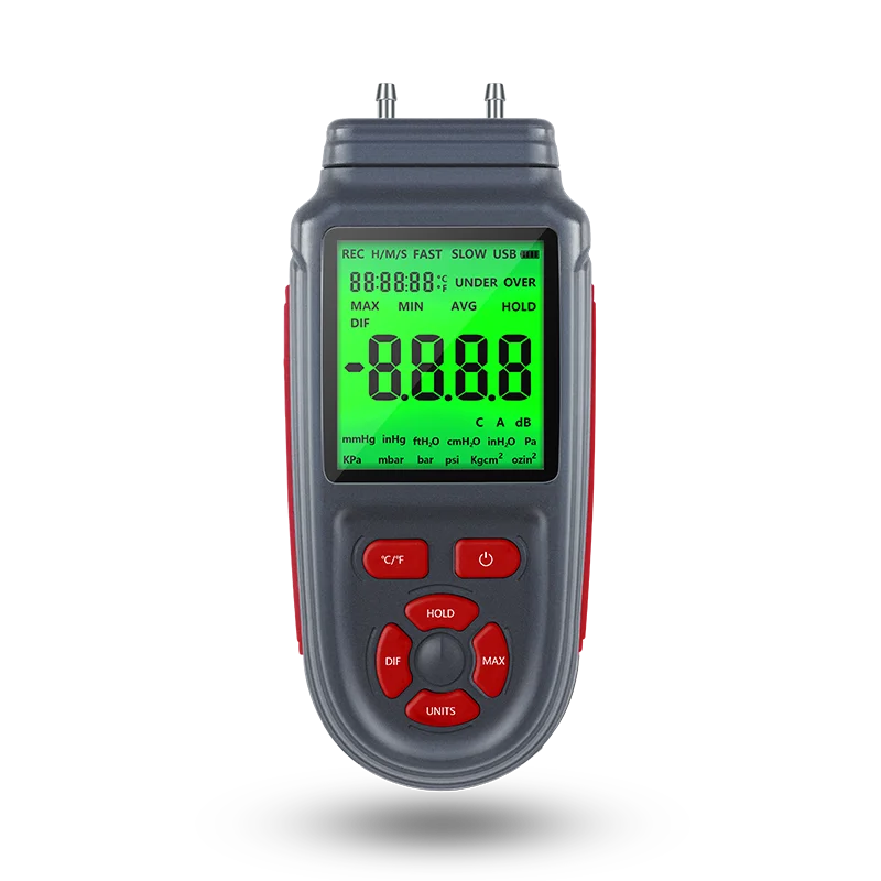 LCD Digital Manomètre différentiel de pression d'air meter ± 2.999Psi jauge haute kPa 