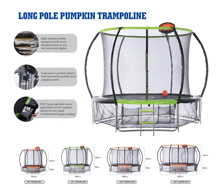 Zoshine Cheap 12ft Big Spring Bungee Trampoline Trampoline Outdoor Kids