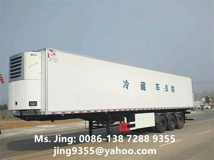 Заводская поставка CLW 3 оси большая емкость холодильная коробка фургон полуприцеп на