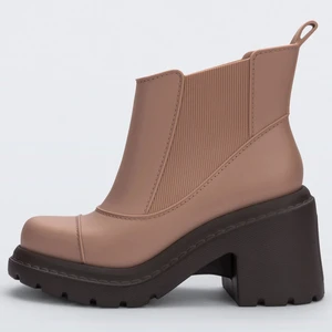 Luxury Factory Direct Women Beige Chelsea Boots Platform Chunky Heel Custom Logo Office Elegant Wholesale