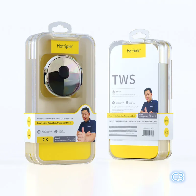 Private Tooling C3 True Wireless Stereo Earphones Transparent Flat