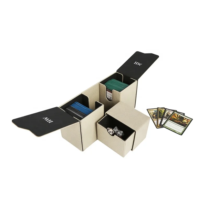 Juegos De Меса большой емкости пространство искусственная кожа палубе складная коробка карты складная коробка для хранения
