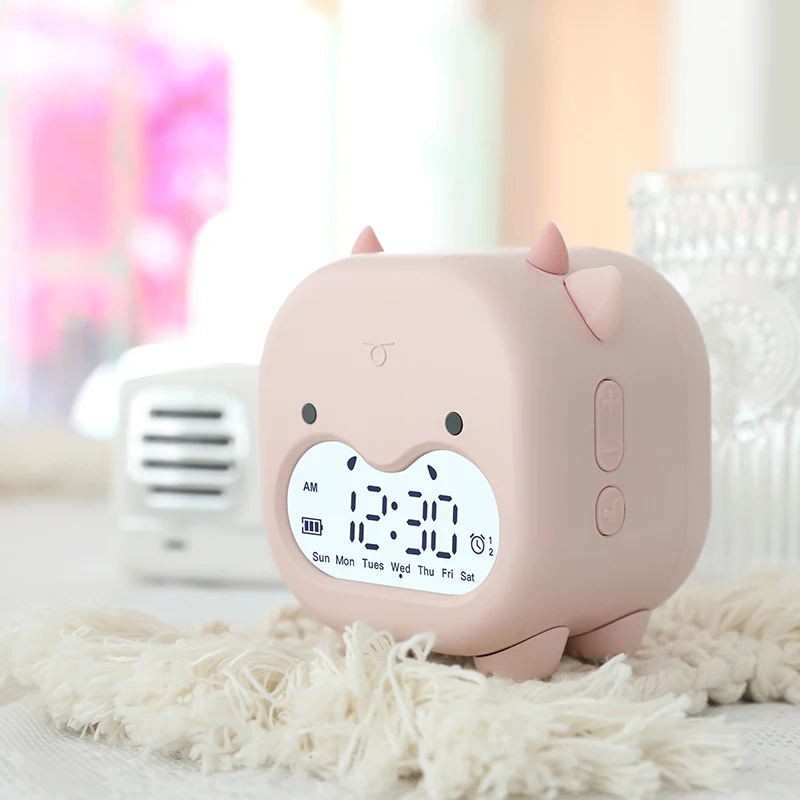 Cartoon Cow Alarm Clock Student Clock Creative Child Wake-up Clock