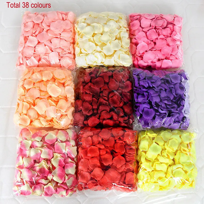 Hot Sell Artificial Rose Petals Satin Petals Silk Rose Petals For