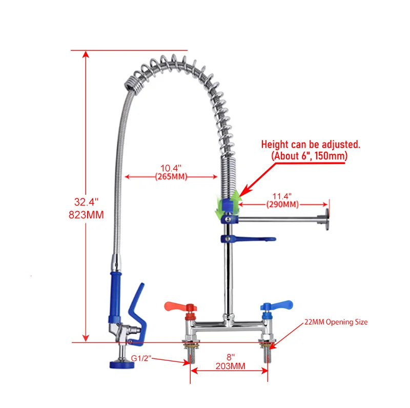 2025 Modern Contemporary Ceramic Kitchen Faucet Dual Commercial Sink Taps Featuring Hot Cold Water Pull Spring Design Brushed details