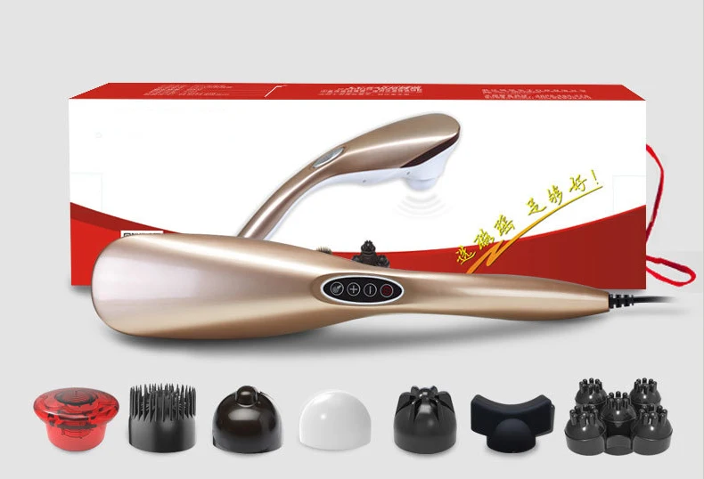 Wholesale Electric Handheld Vibrating Neck Back Cervical Vertebra Relax Infrared Wormwood Hot Compress Dolphin Body Massager.jpg