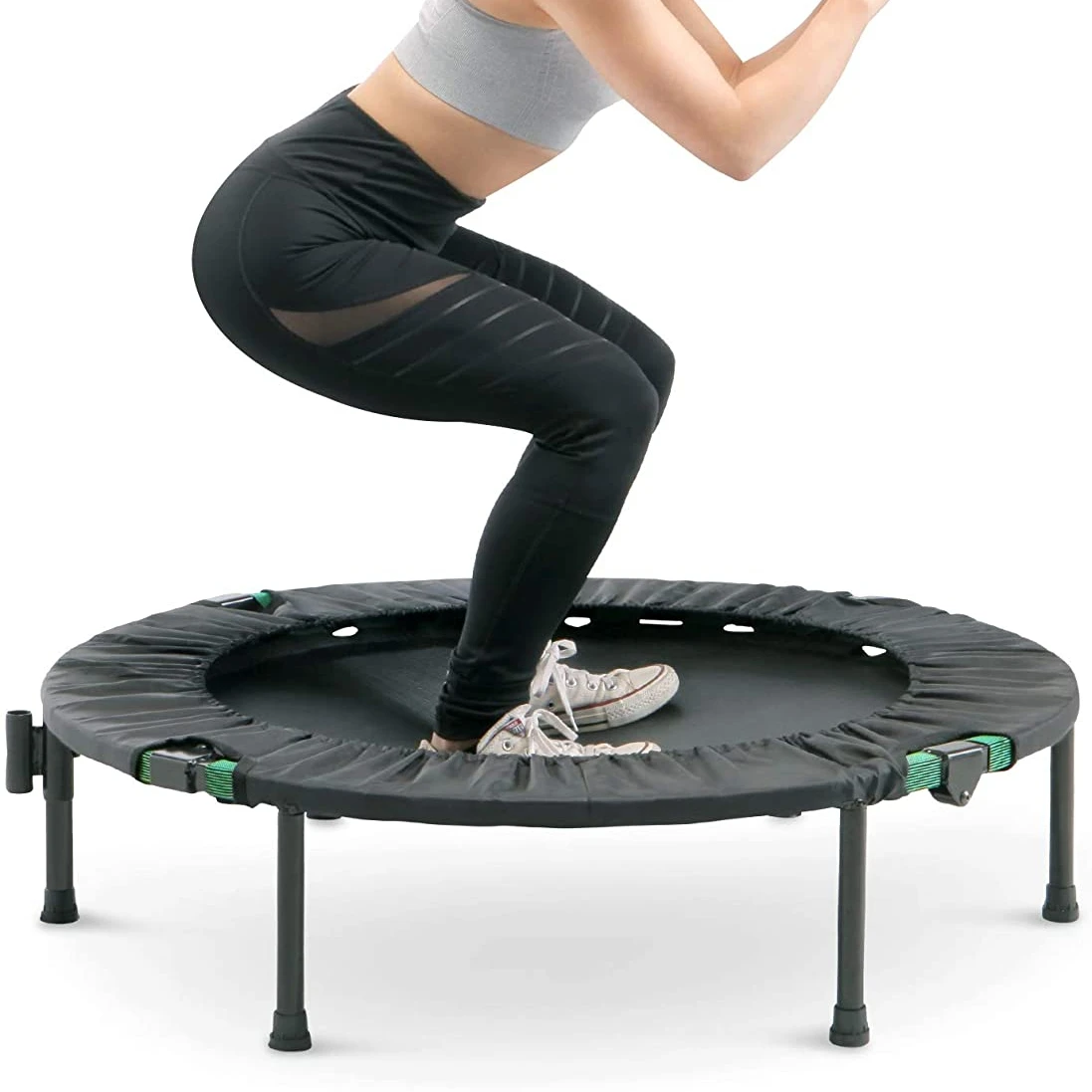 New Arrival Manufacturers Outdoor Trampoline, Kid Fitness Mini Children's Round Adults Folding Garden Trampoline Fitness Jumping