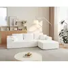White + Chenille + 3 Seat
