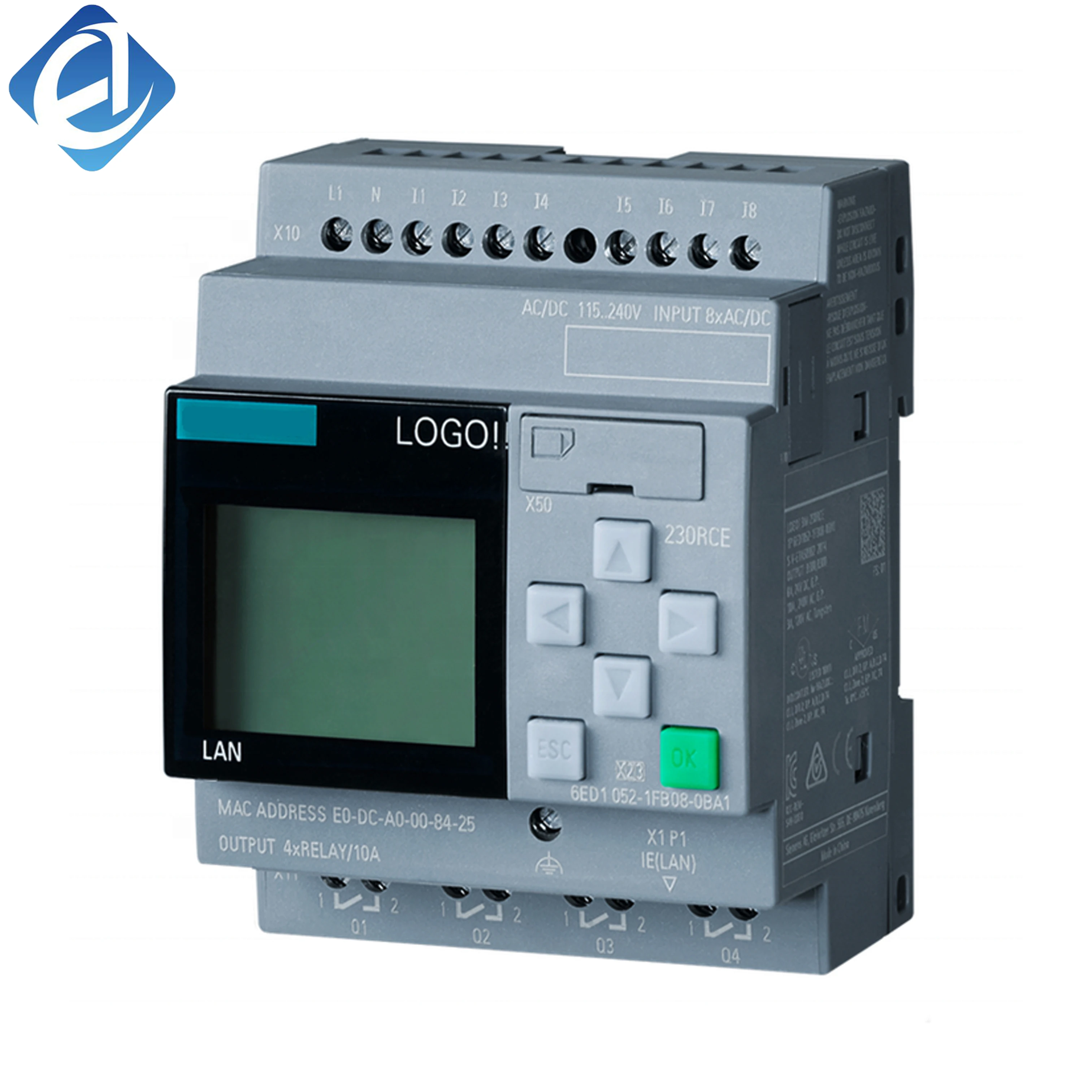 New Original 6ED1 052-1FB08-0BA1 6ED1052-1FB08-0BA1 LOGO! intelligent logic relay. Easy programming, compact size, stable operation, suitable for small mechanical control, lighting switching, 