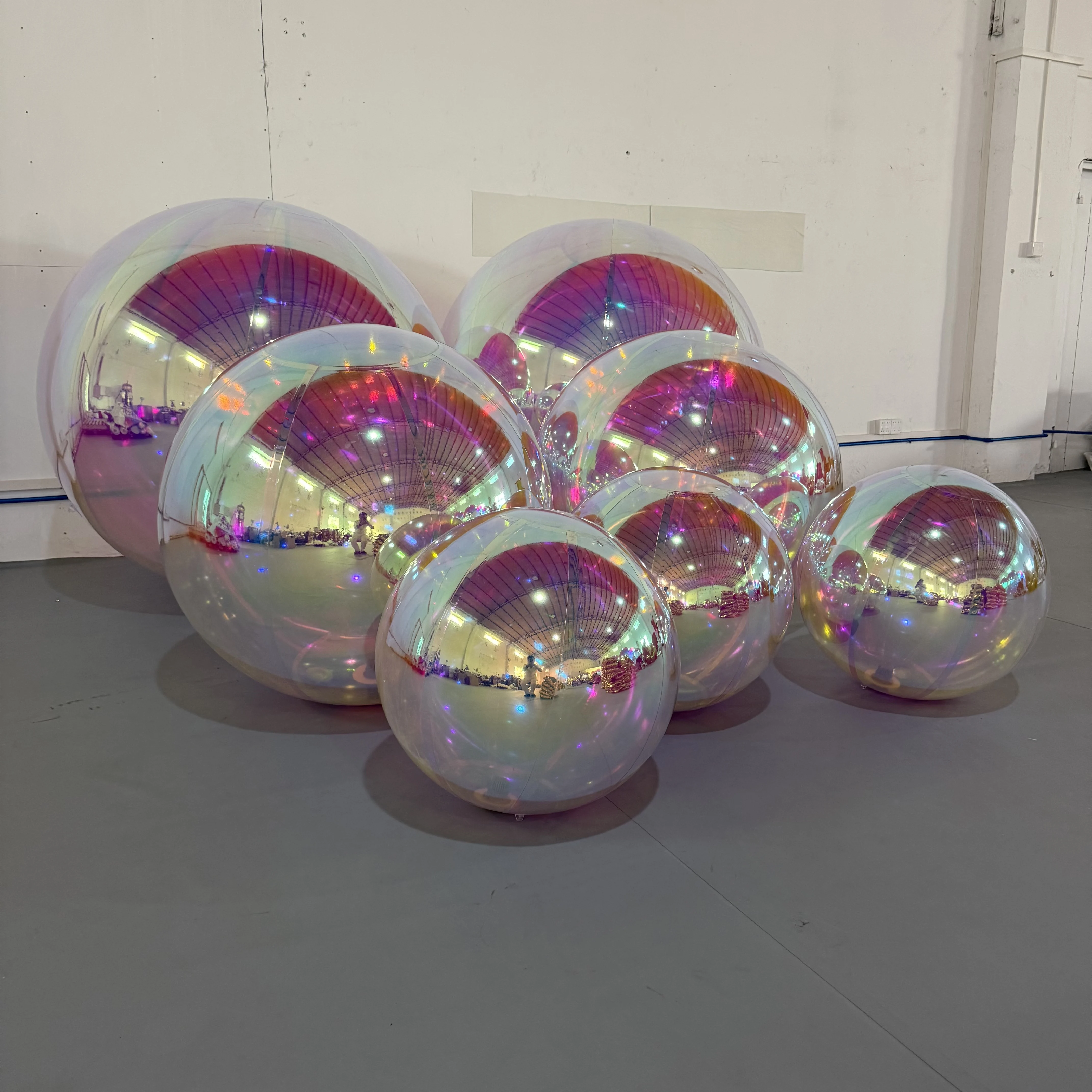Iridescent Inflatable Mirror Ball US Local in Stock Fast Shipping for Wedding Decor Advertising Inflatables Wedding Dress