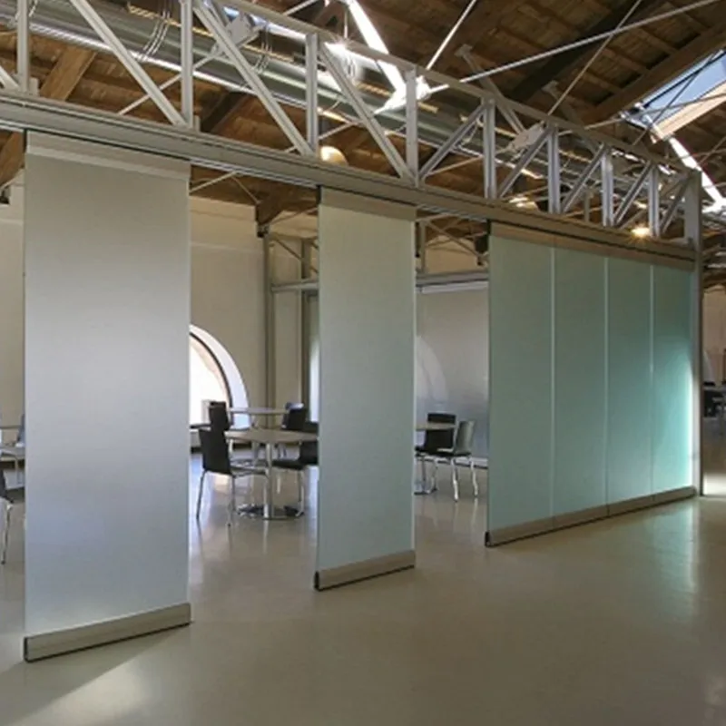 Aluminium Foldable Frameless Glass Partition Wall Movable for Office Dining Kitchen Warehouse Outdoor and School Usage