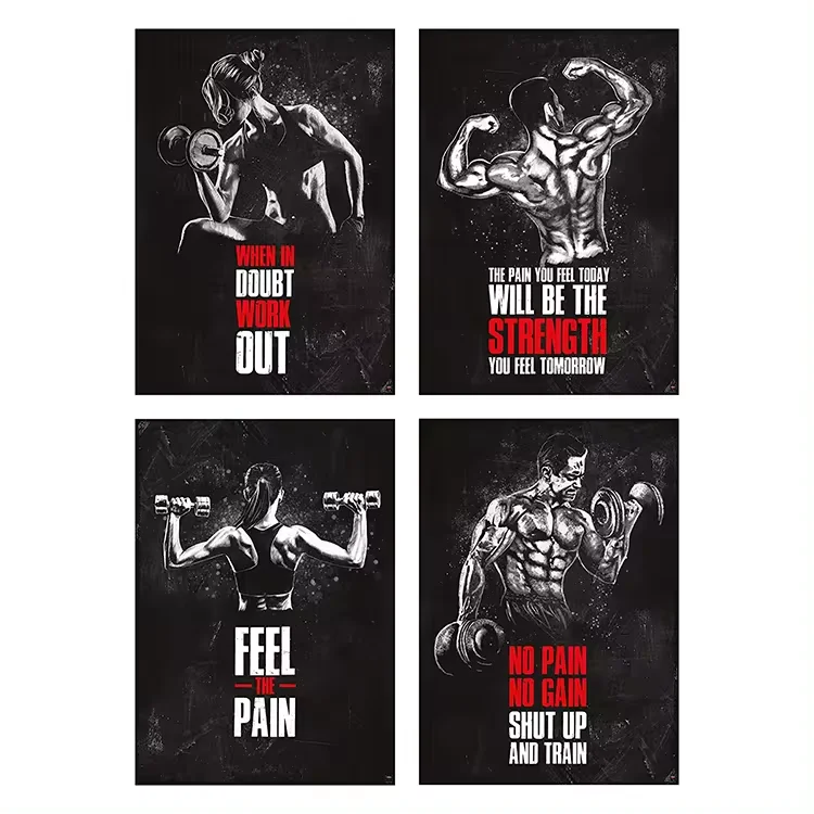 Bannière Murale Texas Muscle - Déco Salle De Sport - Citation Motivante - Vinyle Neuf